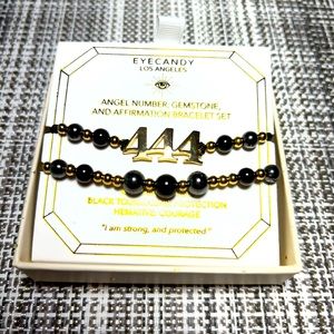 Eye Candy BRAND NEW 2 gold toned adjustable bracelet with stones ❤️ Box included